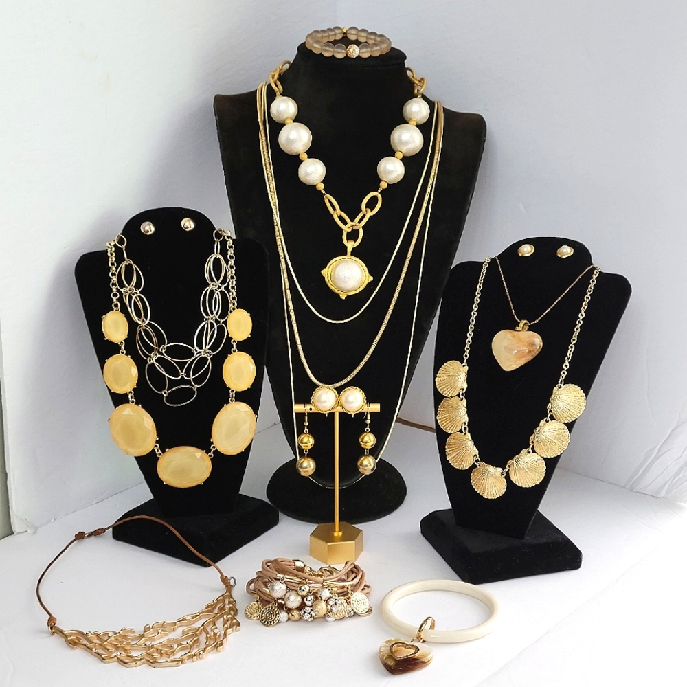 Curated Jewelry Lot - Seaside Pearl inspired.  Necklaces, Bracelets & Earrings